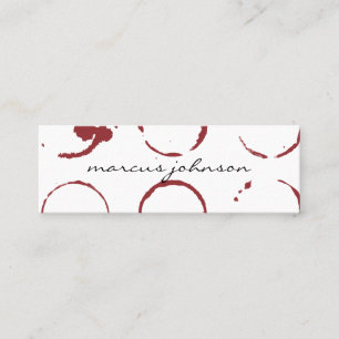 Distressed Wine Glass Stains Mini Business Card