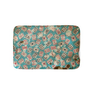 Distressed Wonderland Alice Pattern Bathroom Mat