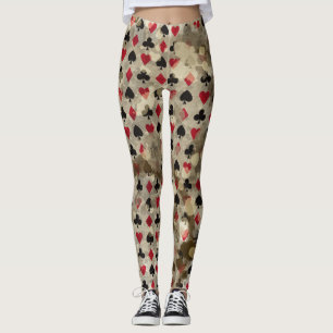 Distressed Wonderland Alice Pattern Leggings
