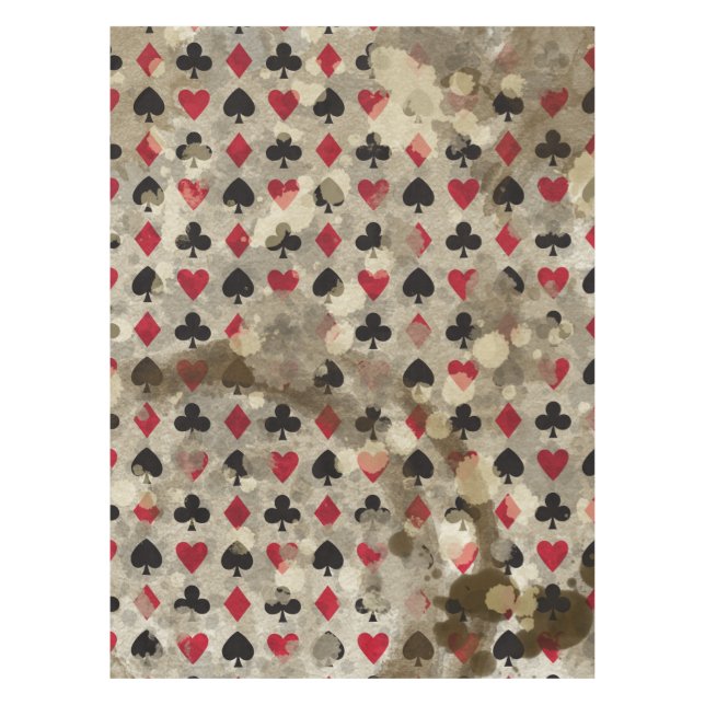Distressed Wonderland Alice Pattern Tablecloth (Front)