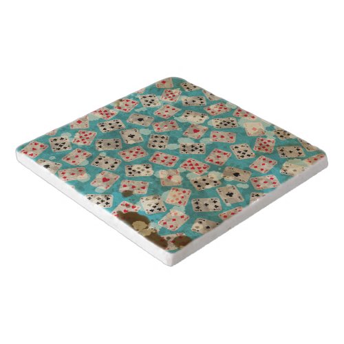 Distressed Wonderland Alice Pattern Trivet