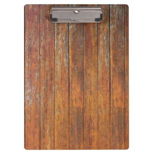 Distressed wood boards clipboard