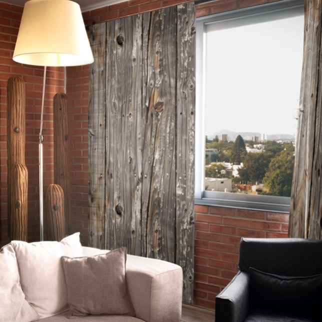 Distressed Wood Look Planks Rustic  Blackout Curtains (Creator Uploaded)