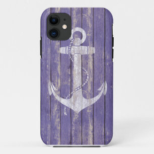Distressed Wood with Anchor iPhone 11 Case