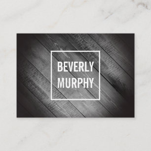 Distressed Wood with Embellishment and Vignette Business Card