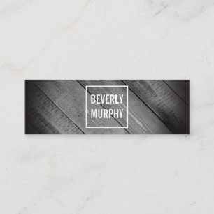 Distressed Wood with Embellishment and Vignette Mini Business Card