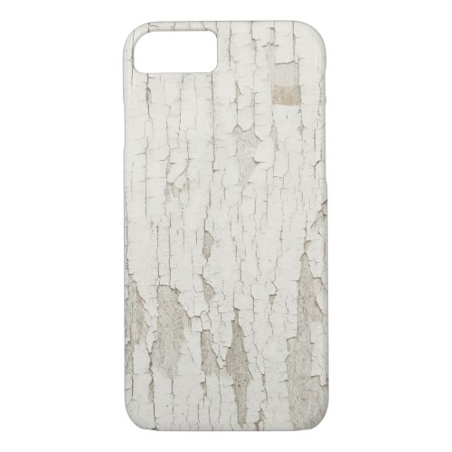  Distressed wood with peeling white paint iPhone 87 Case