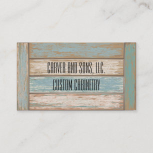 Distressed Wooden Business Cards