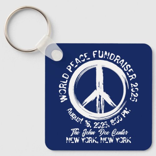 Distressed World Peace Fundraiser  Keychain