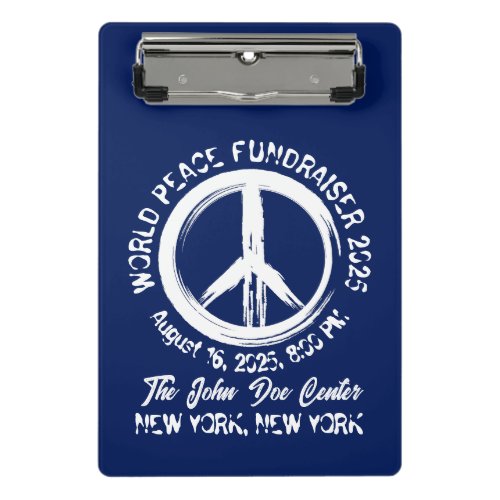 Distressed World Peace Fundraiser  Mini Clipboard