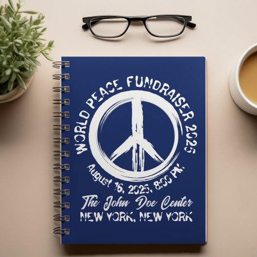 Distressed World Peace Fundraiser  Notebook
