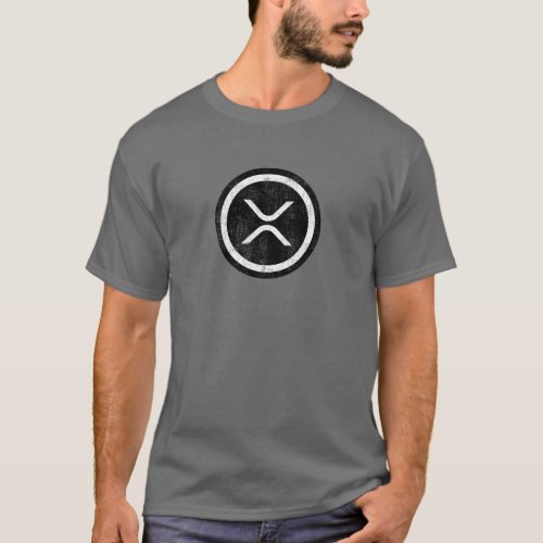 Distressed XRP Logo _ Coin Image T_shirt