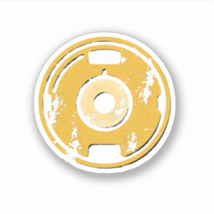 "distressed yellow" "grunge bullseye" "geometric sticker