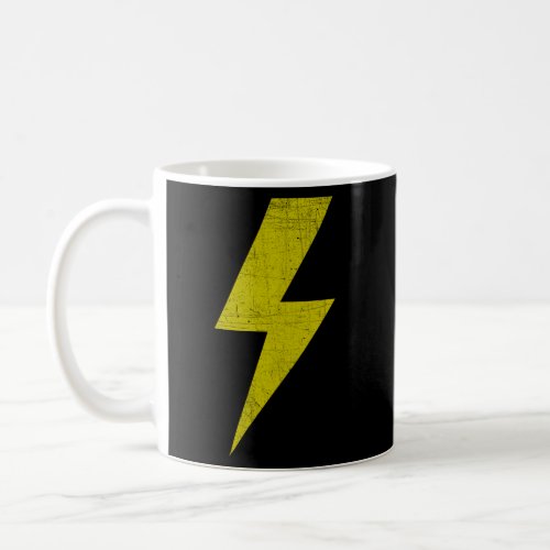 Distressed Yellow Lightning Bolt Coffee Mug