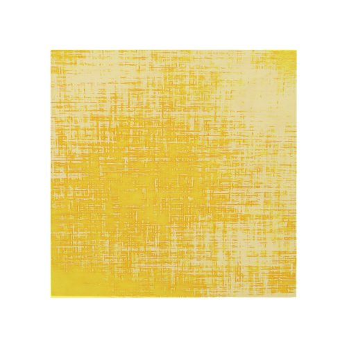 Distressed Yellow Lines On Ecru Background  Wood Wall Art