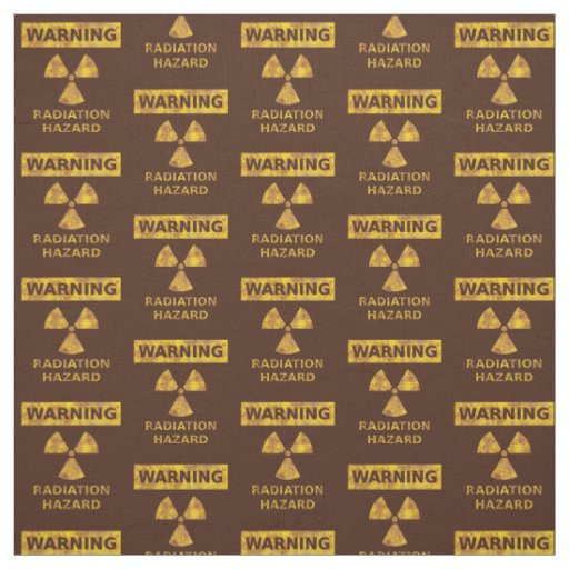 Distressed Yellow Radiation Warning Fabric