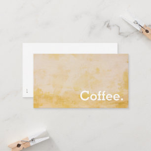 Distressed Yellow Simple Loyalty Coffee Punch-Card Card