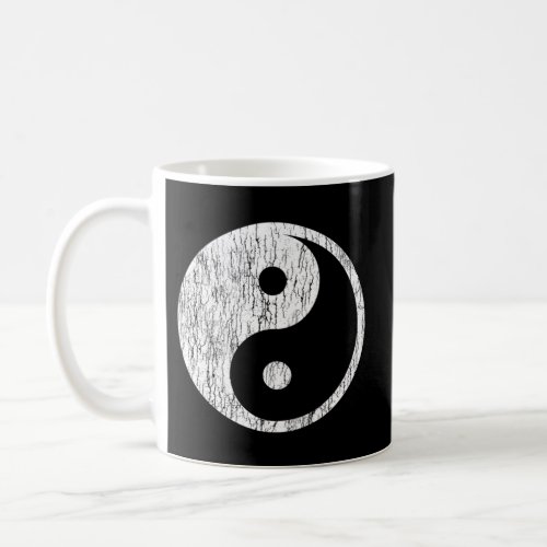 Distressed Yin Yang Symbol Coffee Mug