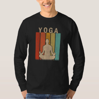 Distressed Yoga Men Women Cute Yoga Retro T-Shirt