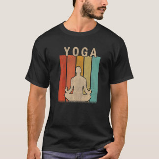 Distressed Yoga Men Women Cute Yoga Retro T-Shirt