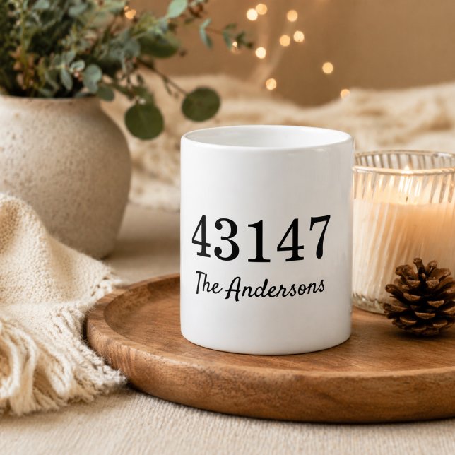 Distressed Zip Code Coffee Mug (Creator Uploaded)