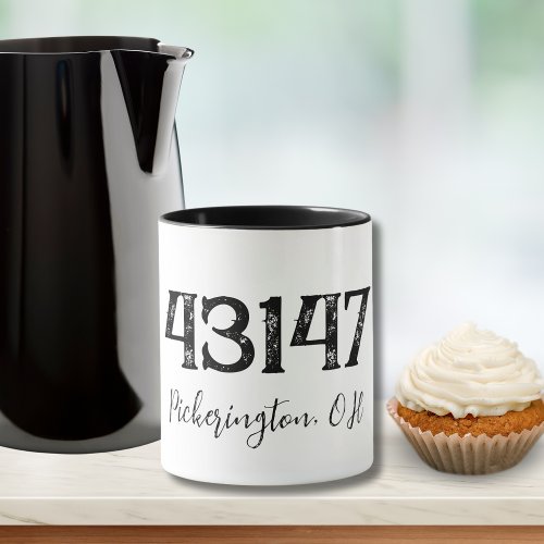 Distressed Zip Code Mug