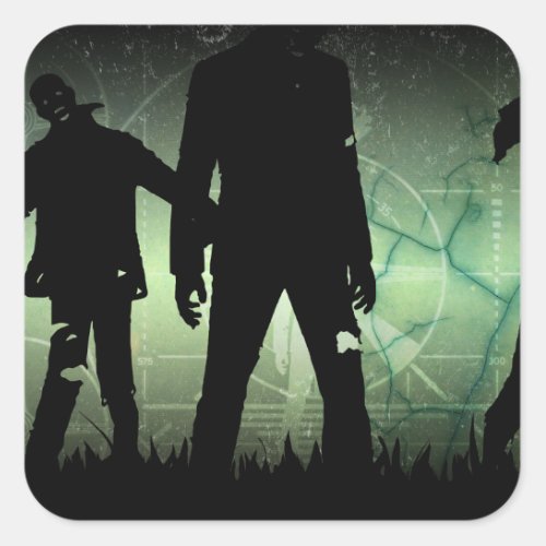 Distressed Zombie Apocalypse Stickers