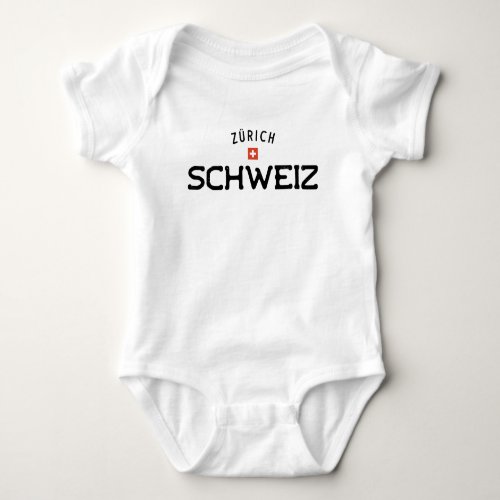 Distressed Zurich Schweiz Switzerland Baby Bodysuit