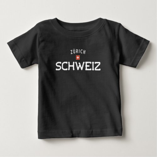 Distressed Zurich Schweiz Switzerland Baby T_Shirt