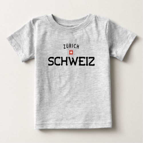 Distressed Zurich Schweiz Switzerland Baby T_Shirt