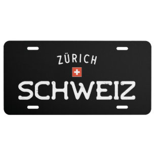 Distressed Zurich Schweiz (Switzerland) License Plate