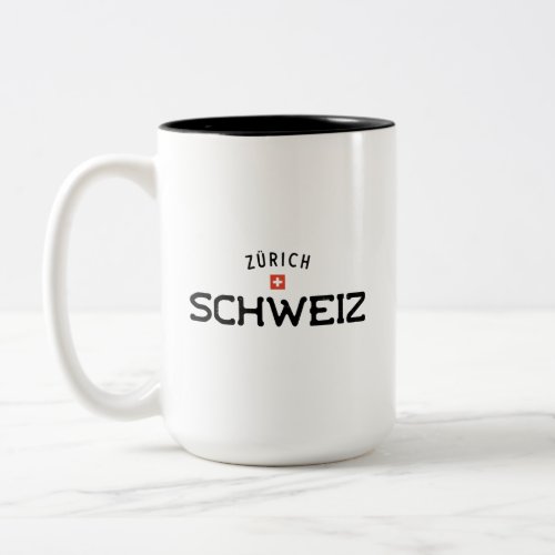 Distressed Zurich Schweiz Switzerland Two_Tone Coffee Mug