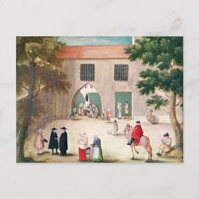 Distributing Alms to the Poor Postcard (Front)