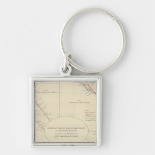 Distribution of earth movement in California Keychain