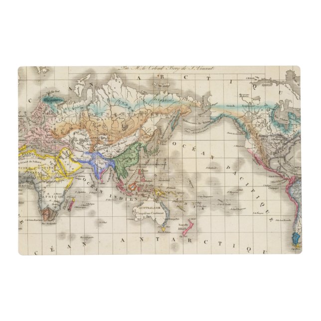 Distribution primitive du genre humain placemat (Front)