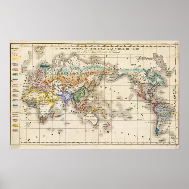 Distribution primitive du genre humain poster (Front)