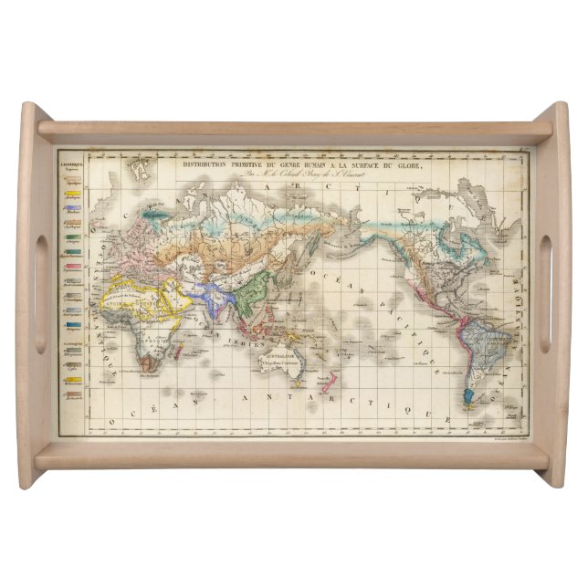 Distribution primitive du genre humain serving tray (Front)