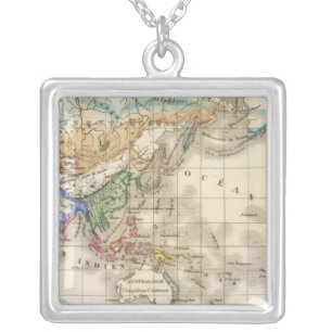 Distribution primitive du genre humain silver plated necklace