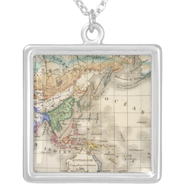 Distribution primitive du genre humain silver plated necklace (Front)