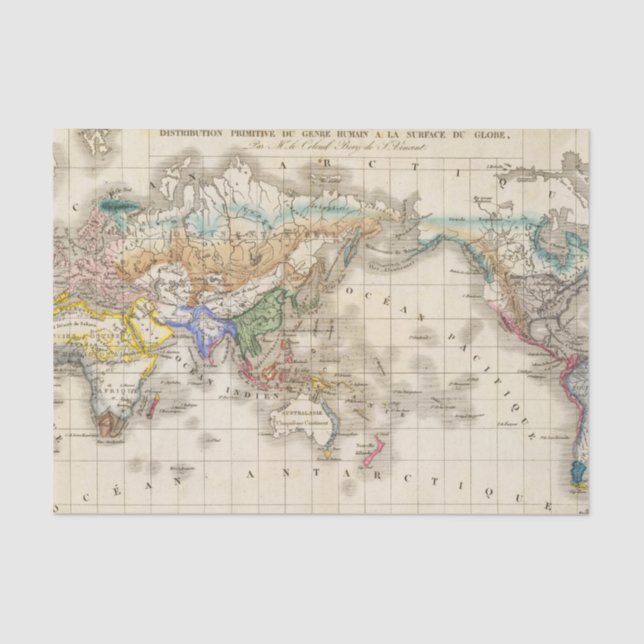 Distribution primitive du genre humain tissue paper (Front)