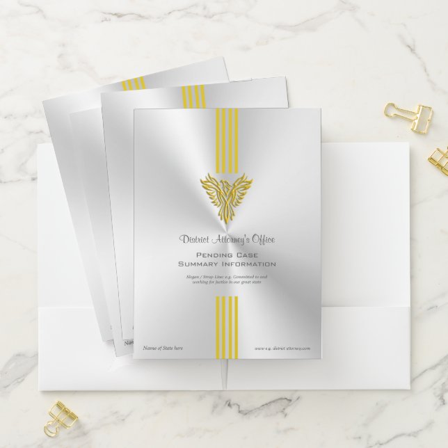 District Attorney Pending Case Information Pocket Folder (In Situ)