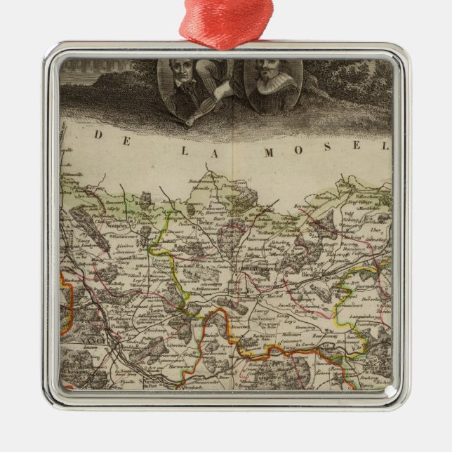 District boundaries metal ornament (Front)