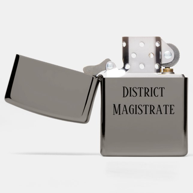 District Magistrate Zippo Lighter (Open)
