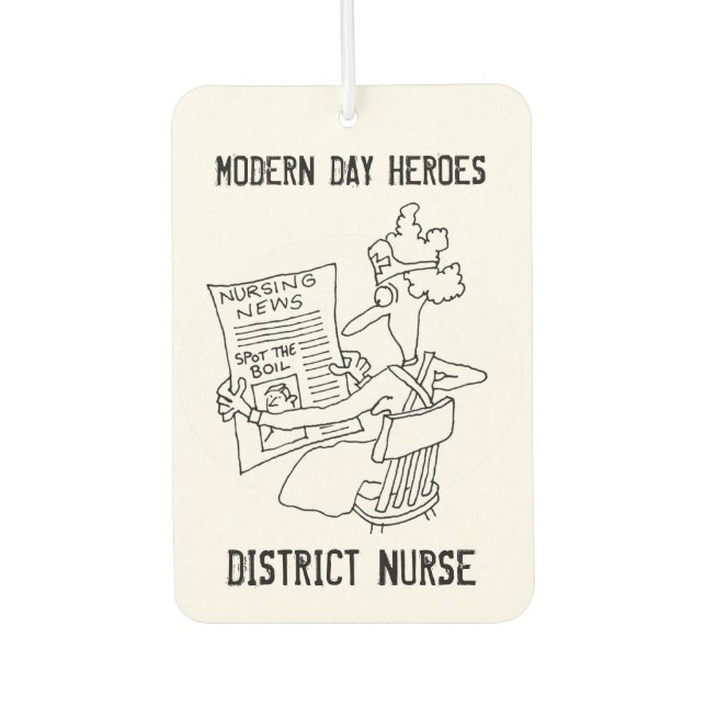 District Nurse Cartoon Air Freshener (Front)