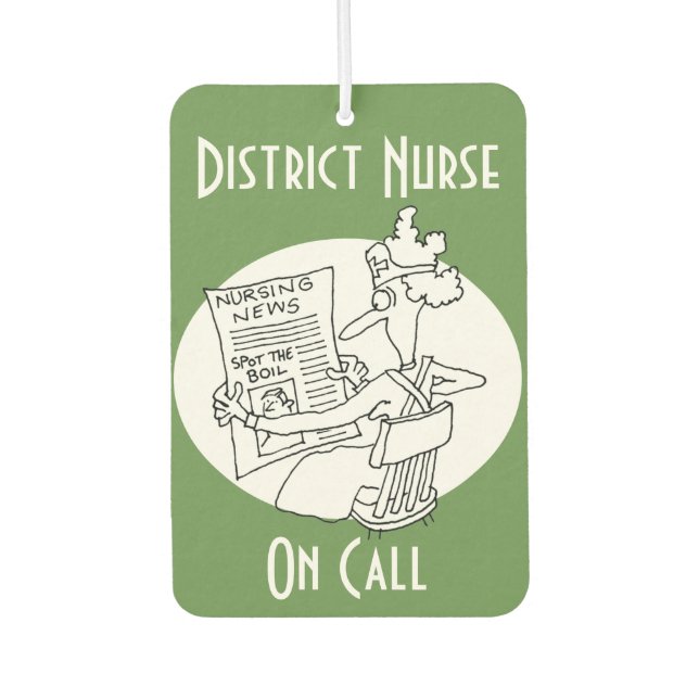 District Nurse On Call Car Air Freshener (Front)