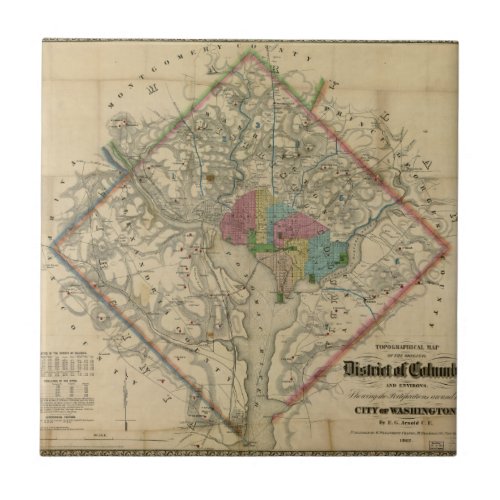 District of Columbia Civil War Era Map Tile