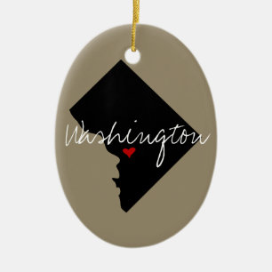 District of Columbia Town Ceramic Ornament