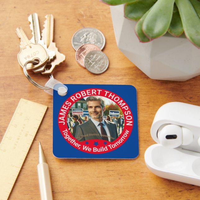 District Supervisor Election Campaign Photo Keychain (Desk)