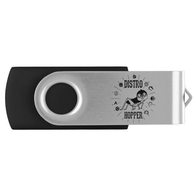 Distro Hopper Linux User Geek Flash Drive (Front)