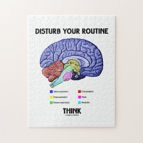 Disturb Your Routine Think Brain Anatomy Jigsaw Puzzle